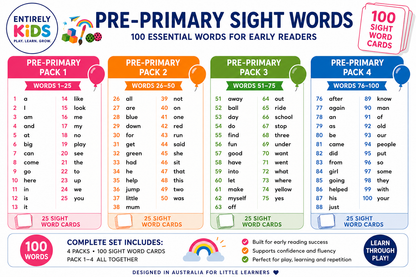 Replacement Sight Word Cards – Read, Write & Spell Sight Word Board