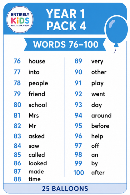 Replacement Sight Words for Pop & Read